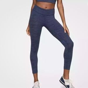 Outdoor Voices Flex 7/8 Tight Leggings – Blue Heathered High Rise – Size Small